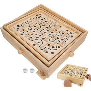 Wooden Ball Games Brio Labyrinth Game Coordinated Developmen Wooden Ball Game Maze Educational Labyrinth Puzzle for Dementia Adults Kids Maze