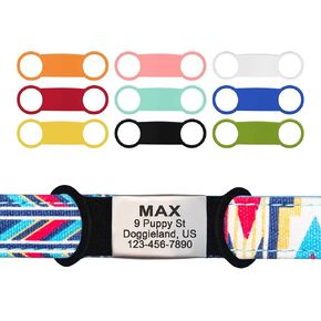 3-Pack of Silicone Slide On Tag ID Replacement Bands, No Jingle and Noiseless Band for Pet Collar & Harnesses for Puppies, Kitties, Horses & Animals and Also for Watch Bands and Others (Extra Large)