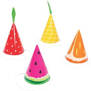 Fun Express TUTTI FRUTTI PARTY HATS - Apparel Accessories - 12 Pieces