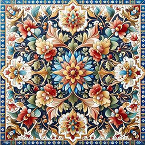 Auremi 5D Mandala Diamond Painting Kits, Flower Diamond Art Painting Kits for Adults DIY Full Drill Diamond Dots Crystal Craft Kits for Home Wall Decor Gifts 11.8x11.8 inch