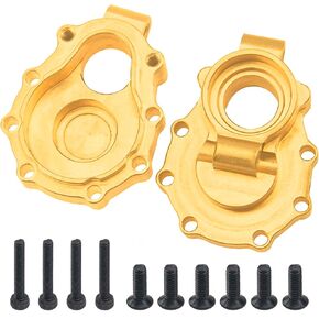 2Pcs ShareGoo Brass Rear Inner Portal Cover Housing,Rear Axle Steering Knuckle Portal Cover,C-Hub Carrier Cover Compatible with Traxxas TRX4 TRX6 1/10 RC Crawler Car Upgrade Parts
