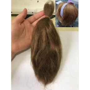 Mohair for Reborn Dolls Brown Mohair واقعية LifeLike دمية DIY الملحقات 10G 20 سم لصالح واحد من جديد طفل دمية طفل صغير الجذور (البني الداكن المستقيم) in Kuwait