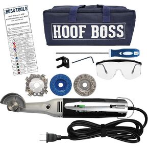 Hoof Boss - Goat Hoof Trimmers Basic Electric Set 110v - Goat Hooves Trimmer Tool Kit - Grinder Discs and Accessories Included