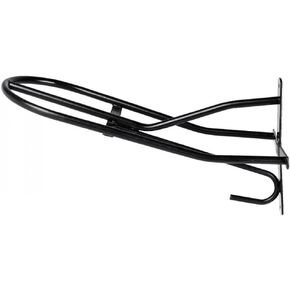 HORZE Wall Mounted Saddle Rack | Bridle Hook Included - Black - One Size