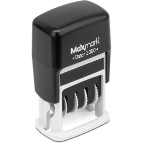 MaxMark Dater 2000, Self Inking Small Date Stamp with Dry Pad, No Ink