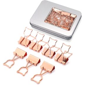 16 Pcs Pink Heart Binder Clips Cute, Gift for Pink Heart Lovers