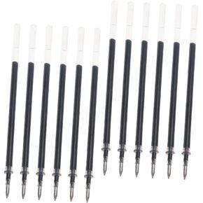 12Pc Gel Ink Pen Refills Black 0.7mm for Writing, Crafting, Doodling, Scrapbooking, Acid-Free, Smooth Flow, Fits Most Gel Pens, Office & School Supplies