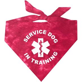 Service Dog in Training Dog Bandana (Orange Scrunch, OS 289)