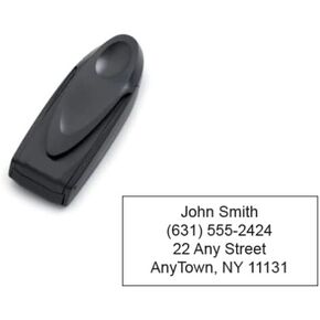 Black Hubco 9413 Self-Inking Pocket Custom Stamp (2-5 Lines of Custom Text) (3 Line Custom Stamp)