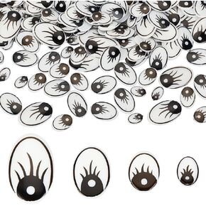 AHANDMAKER 200 pcs Half Round Eyes Flat Back Acrylic Craft Eyes for Amigurumi Crochet Doll Puppet Plush Bear Accessories