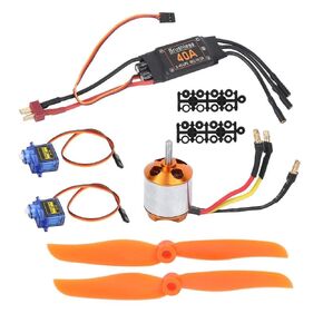 RC Brushless Motor, 2300KV Brushless Motor 40A ESC SG90 9G Micro Servo 6035 Propeller Compatible with RC Plane(2300KV 40A ESC SG90 9G Servo 6035 Propeller)