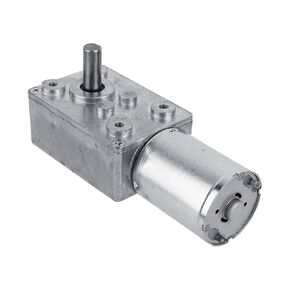 Joyzan Worm Geared Motor, DC 12V Gear Box Reversible High Torque Reversed Turbine Electric Drive Reduction Window Door Lock Opener Miniature Winch Robot Rotating Table Curtain Machine 10KG.CM 62RPM