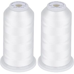 60WT Filament Polyester Embroidery Bobbin Thread for Quilting 1500M Black - 2 Pack