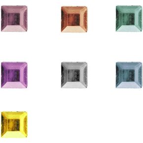 The Crafts Outlet 144pc Loose Rhinestones Square 8mm - Flatback Crystal Clear