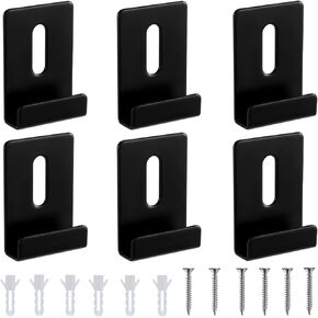 6pcs Metal Mirror Clips Wide Channel Mirror Hanger Clip Kit Large Heavy Retainer Clips for Mirrors with Screw Mirror Clips for Wall Mounting Frameless Mirror Billboard Displays Tile Display