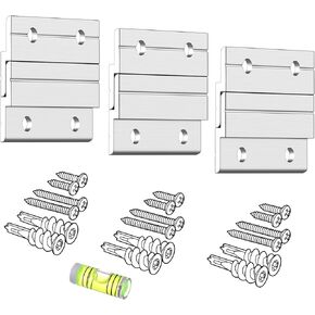 Z Clips 2" 3 Pack - French Cleat Picture Hanger - Wall Mirror Mounting Bracket - Flush Mount Hanging Kit for Shelf, Painting, Frames, Cabinet, Soundbar, Whiteboard or Headboard - 30 lb