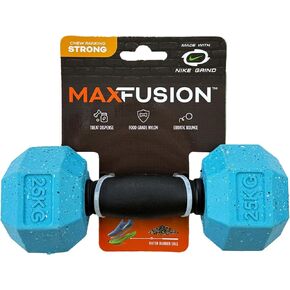 Max Fusion مصنوع من Nike Grind ، لعبة Dummbell Dog ، موزع الصفراء ، لعبة مطاطية مطاطية طبيعية لسلالات الكلاب الكبيرة والجرو ، صحة الأسنان ، اللغز ، لعب المكافآت ، لعبة التدريب in Kuwait