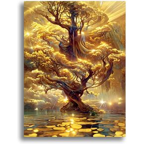 Oiuyamn Digital Paint by Number for Adults, Scenery Paint by Numbers, DIY Oil Painting Kit Beginner-Friendly, Home Wall Decor Art 16"W x 20"L
