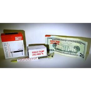 The Original!!! Donald Trump Lives Here!!! Red Rubber self Inking Stamp. Supports American Families!