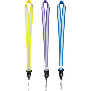 Reflective lanyard 3 Pack adjustable Lanyards detachable Lanyard for ID Badges, Neck Straps for Adult, School, Work