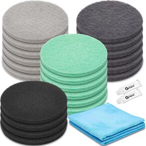 26 Pcs Canister Filter Media Replacement Kit Compatible with FX4/FX5/FX6 Include Foam Filter Pads, Aquarium Maintenance Quick Clear/Water Polishing Pads, Silicone Lubricant, Towels