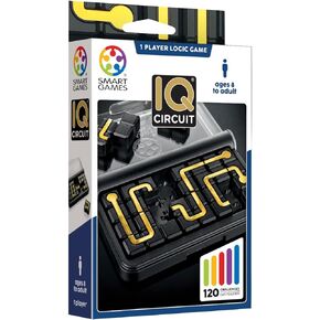 SmartGames - IQ Circuit, Puzzle Game with 120 Challenges, 8+ Years, Black