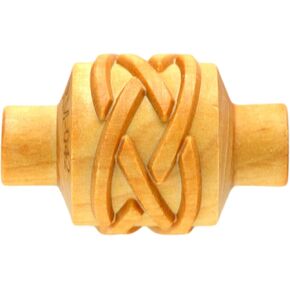 MKM Pottery Tools Wood Medium Handle Rollers for Clay (RM-042 Loose Braid)