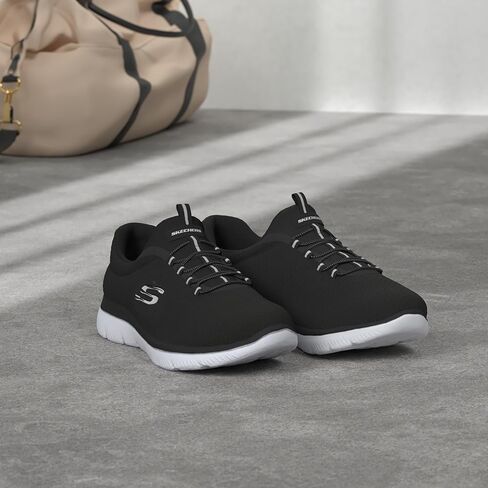 حذاء رياضي للسيدات من Skechers، أسود/فيروزي، 8.5 M US in Saudi Arabia