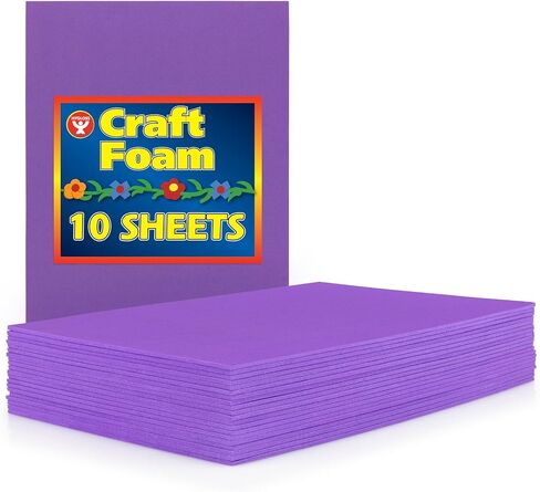 Hygloss Craft Foam Sheets, Purple 10 Count in Saudi Arabia