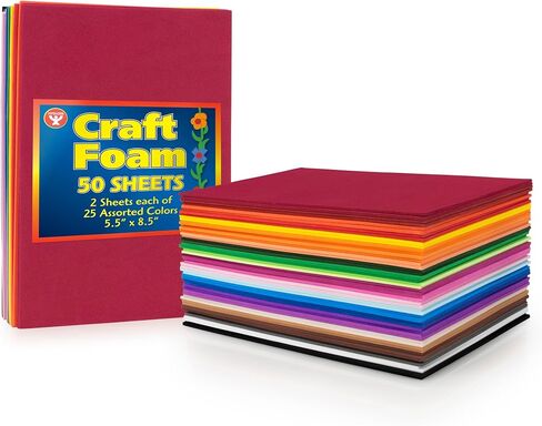 Hygloss Craft Foam Sheets ، Purple 10 Count in Saudi Arabia