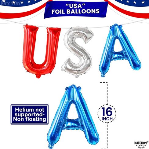 KatchOn, 4th of July Balloons - Pack of 12 | Red White and Blue Star balloons, 4th of July Decorations | Fourth of july Balloons for Independence Day Decorations in Saudi Arabia