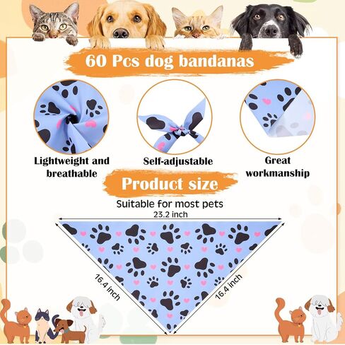 Sanwuta 108 Pcs Summer Bandanas Hawaii Bandanas for Dogs Colorful Bow Ties Pet Bowknot Triangle Pet Scarf Collar Bowtie for Spring Summer Holiday Birthday Grooming Costume Accessories in Saudi Arabia