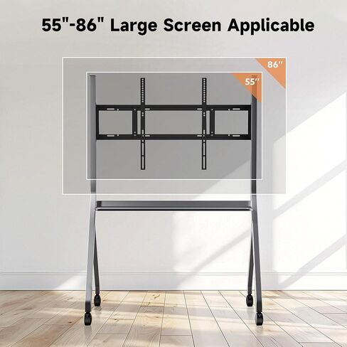 منصة Smart Board مع أربع عجلات قابلة للقفل مقابل 55 "-86 السبورة الإلكترونية ، واللوحات البيضاء الرقمية للمنزل ، واللوحة الذكية للفصول الدراسية والمكاتب مع حامل الهاتف المحمول in Saudi Arabia