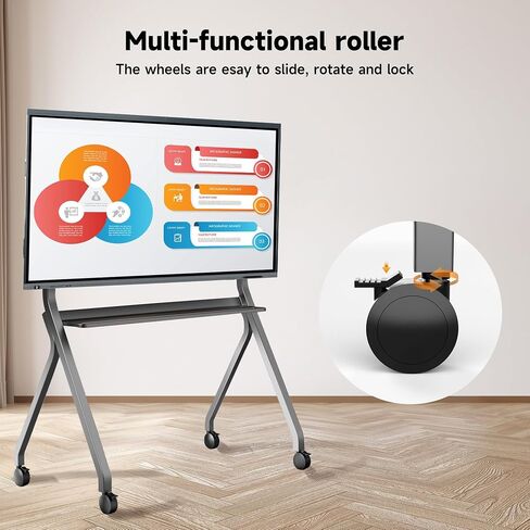 منصة Smart Board مع أربع عجلات قابلة للقفل مقابل 55 "-86 السبورة الإلكترونية ، واللوحات البيضاء الرقمية للمنزل ، واللوحة الذكية للفصول الدراسية والمكاتب مع حامل الهاتف المحمول in Saudi Arabia