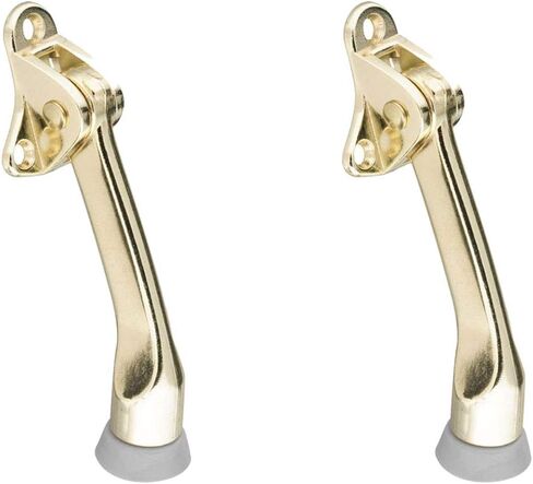 Litepak Rickdown Door Stop Premium حامل Flip Doorstop 4 "(Satin Nickel ، 2 Pack) in Kuwait