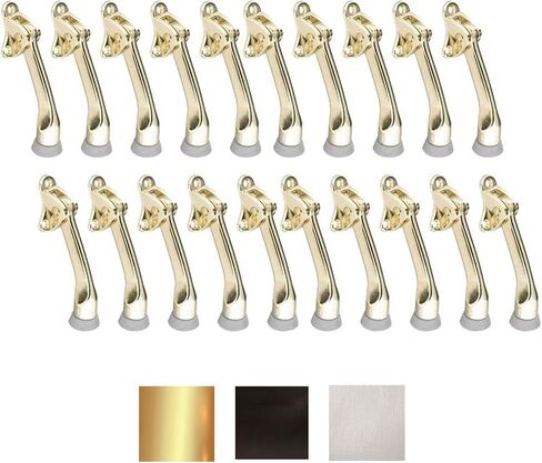 Litepak Rickdown Door Stop Premium حامل Flip Doorstop 4 "(Satin Nickel ، 2 Pack) in Kuwait