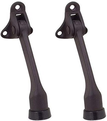 Litepak Rickdown Door Stop Premium حامل Flip Doorstop 4 "(Satin Nickel ، 2 Pack) in Kuwait