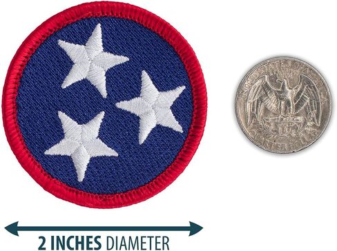 Tennessee Tristar Full Color Patch - 2" Diameter Round Embroidered Patch (Iron-on) in Saudi Arabia
