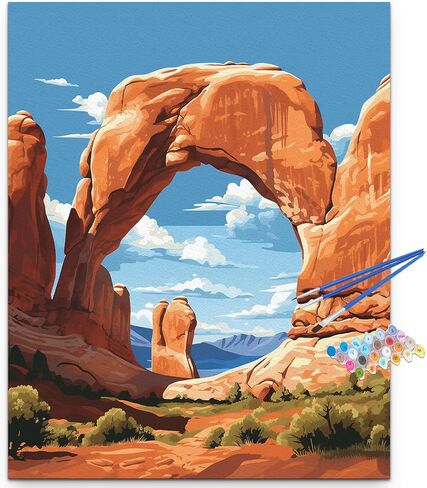 Artunion Paris Window View Paint by Numbers kit for البالغين ، طلاء مدينة إيفل من قبل مجموعات الأرقام ، الطلاء الاكريليك DIY بأرقام أرقام على Canvas Arts Craft for Home Wall Decor in Kuwait