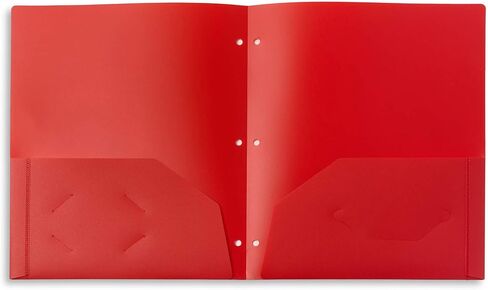 Blue Summit Supplies Plastic Folders with Pockets, Reinforced Corners, Durable 2 Pocket Folder with Corner Flaps Inside to Hold Papers in Place, Assorted Color Pocket Folders, 6 Pack in Saudi Arabia