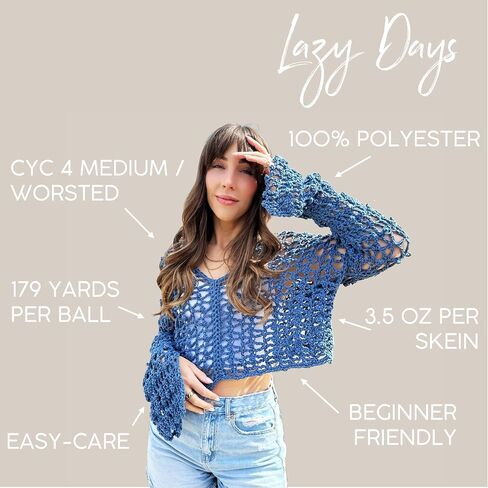 Lion Brand Lazy Days Leatner Yarn للحياكة والحيوانية والحرف اليدوية ، رذاذ تصفح ، حزمة واحدة in Saudi Arabia