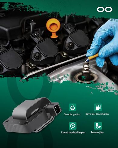 SCITOO 100% New 1pcs Ignition Coil Set Compatible for Dodge B1500/B2500/B3500/ for Ram 1500/ for Ram 2500/ for Ram 3500 for Jeep for Cherokee/Wrangler 1998-2003 Automobiles Fit for OE: UF198 C1176 in Saudi Arabia