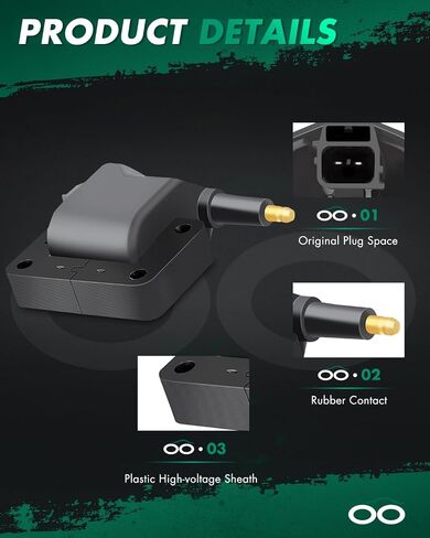 SCITOO 100% New 1pcs Ignition Coil Set Compatible for Dodge B1500/B2500/B3500/ for Ram 1500/ for Ram 2500/ for Ram 3500 for Jeep for Cherokee/Wrangler 1998-2003 Automobiles Fit for OE: UF198 C1176 in Saudi Arabia