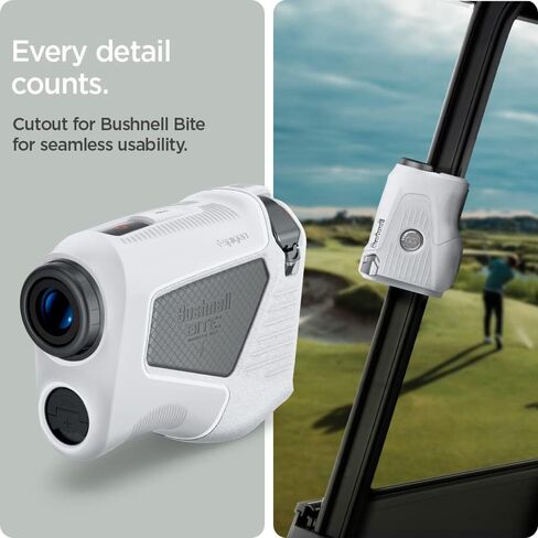 حافظة Spigen Golf Fit Rangefinder من السيليكون مصممة لحافظة Bushnell Pro X3 Rangefinder - رمادي فاتح in Saudi Arabia