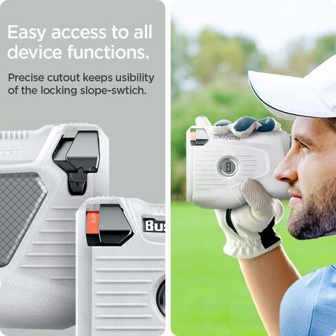 حافظة Spigen Golf Fit Rangefinder من السيليكون مصممة لحافظة Bushnell Pro X3 Rangefinder - رمادي فاتح in Saudi Arabia