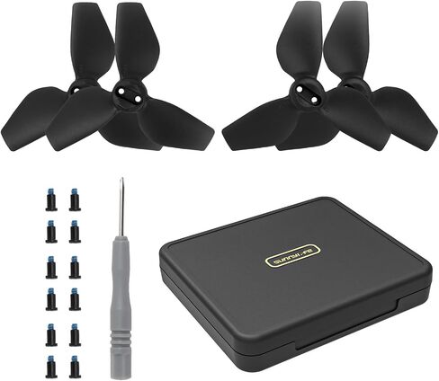 مربع تخزين مراوح لمراوح DJI Neo 2016s الطائرات بدون طيار - المجاذيف البرتقالية 2 أزواج + مربع منظم in Kuwait