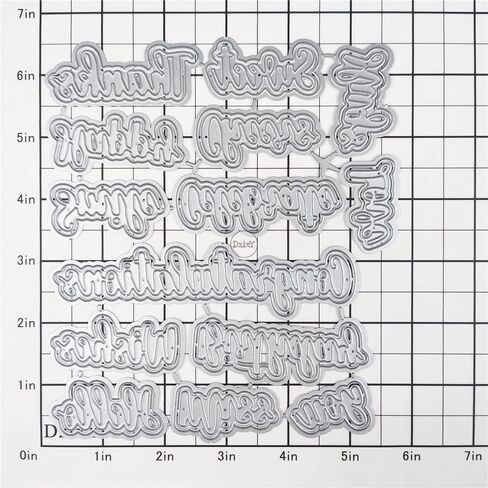 DzIxY Shadow English Words Metal Cutting Dies for Card Making Kit Embossing Paper Die Cuts Sets Scrapbooking Machine Stencils Storage Pockets Supplies in Saudi Arabia