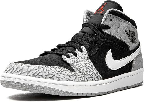 حذاء Nike Air Jordan 1 Mid للرجال باللون الرمادي/الأسود والأبيض Craft DZ4136-002 7.5 in Saudi Arabia
