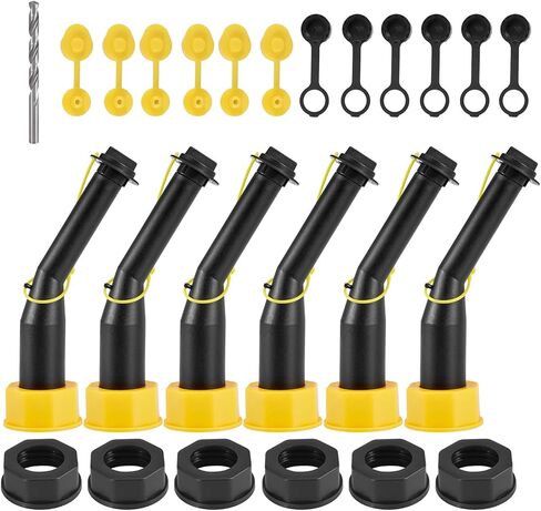 Gas Can Spout Nozzle Set Replacement Universal Kit Leakproof Angle Filter Screen Gasket Vent Cap Drill Bit for Old Gas Can 3 Pack in Kuwait