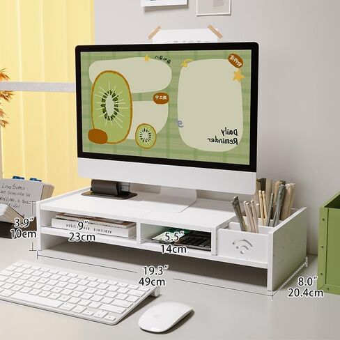 Catekro Monitor Stand Plastic Monitor Stand Desk Screen Riser Monitor Riser for Laptop PC Monitor (Black) in Kuwait